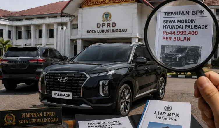 Tak Puas Dengan Toyota Fortuner, Pimpinan DPRD Lubuklinggau Kembali Sewa Mobdin Hyundai Palisade
