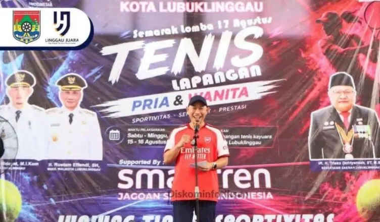 Wali Kota Lubuk Linggau Buka Kejuaraan Tenis Lapangan HUT ke-81 RI